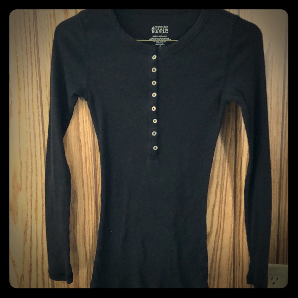 Black Long sleeve Thermal by Active Basics